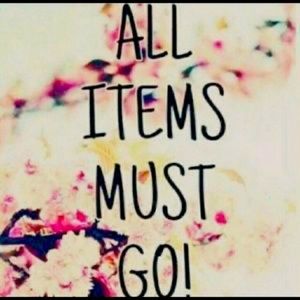 Everything in my closet must go!